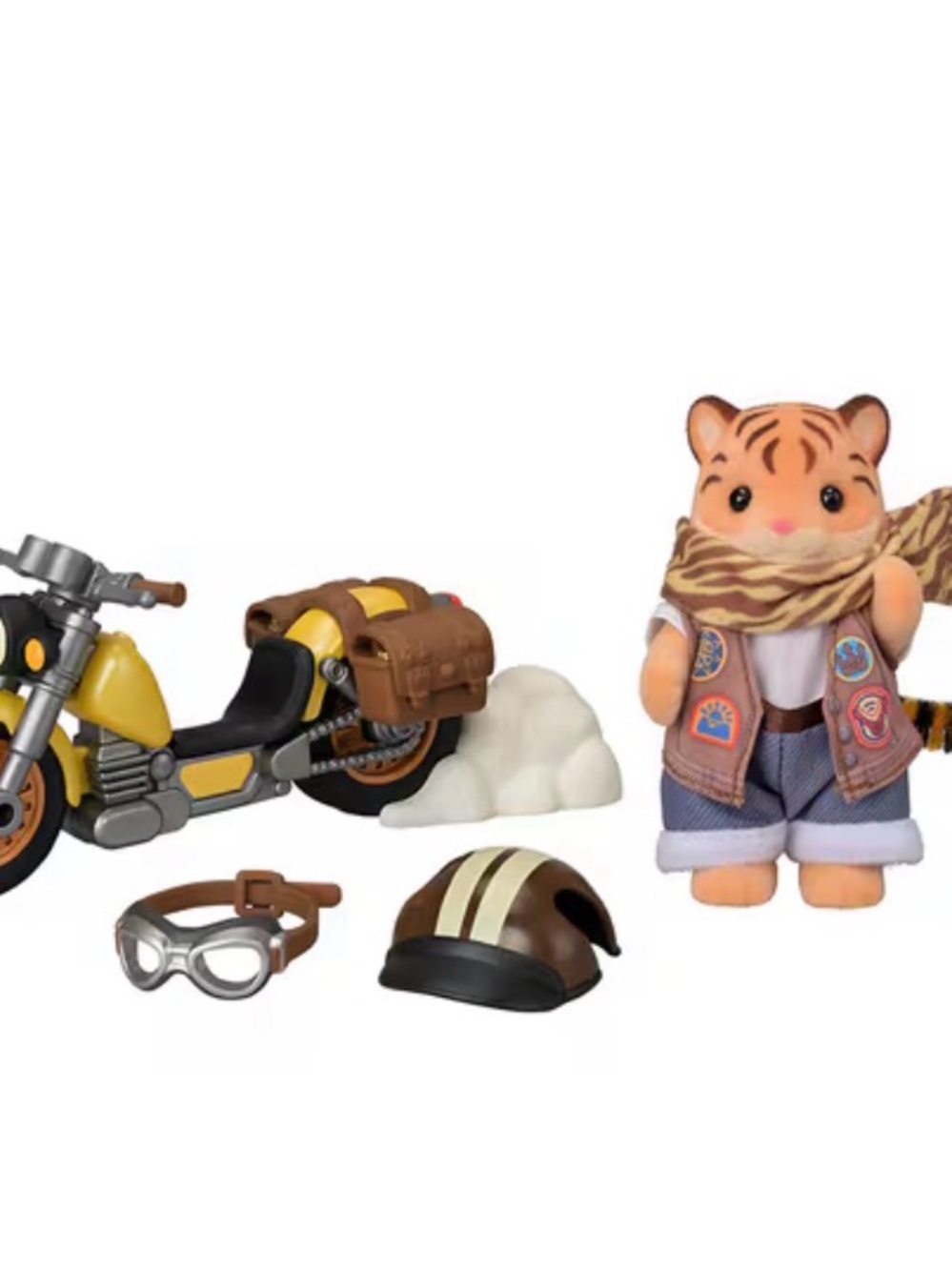 Sylvanian Families Tiger Adventure Bike Playset - Orange & Yellow - Picture 5 of 8